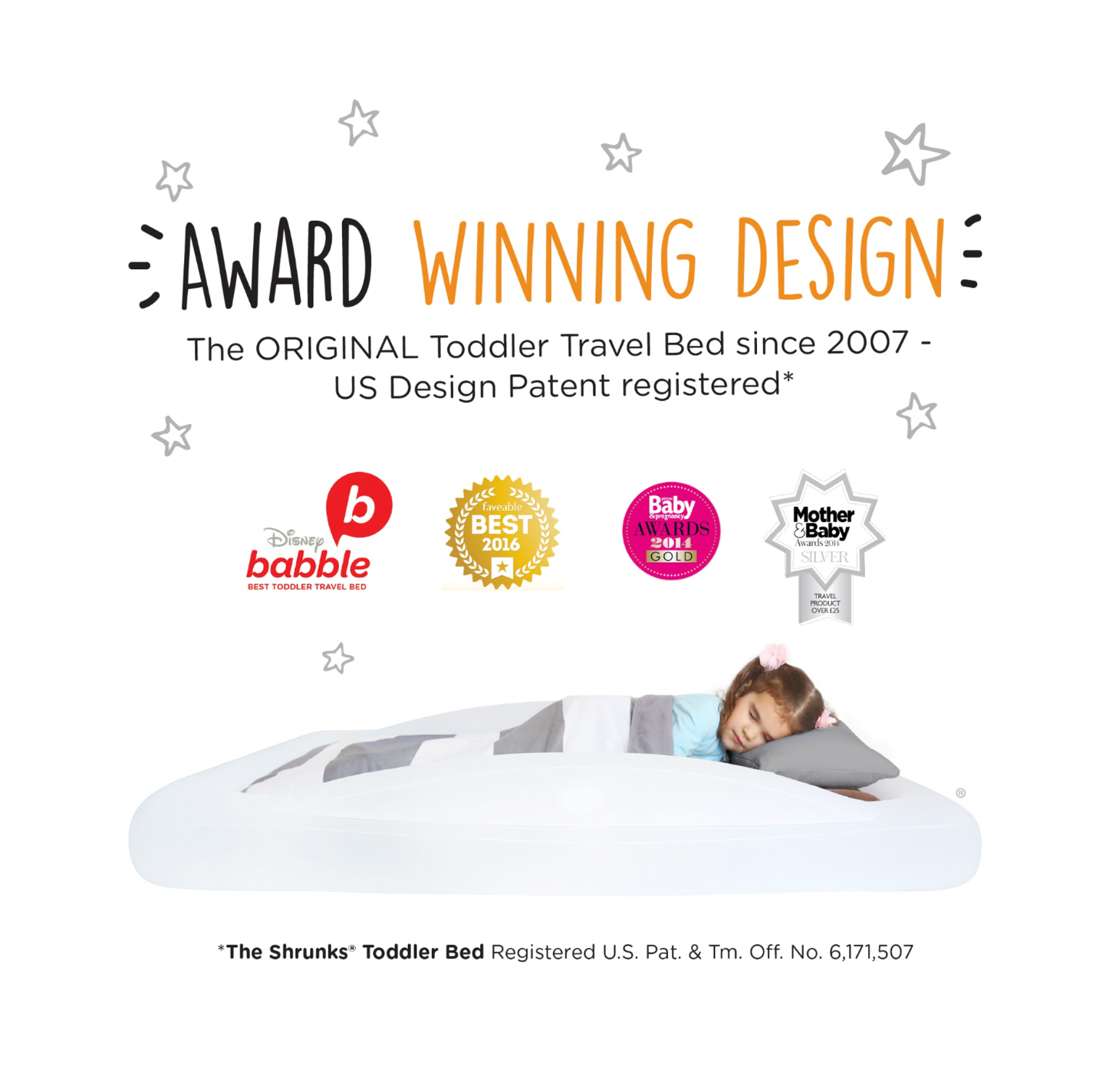 The Shrunks Original Toddler Travel Bed
