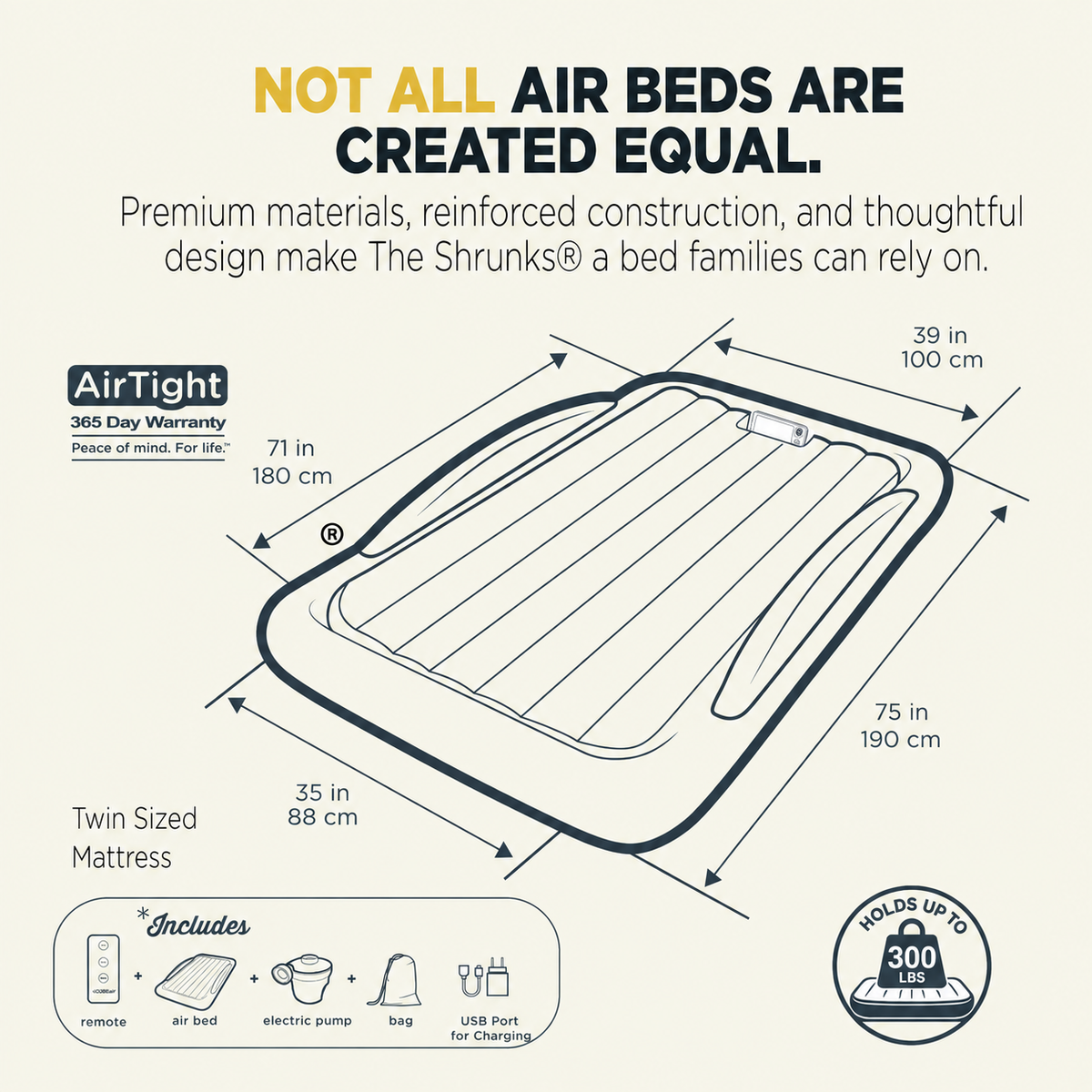 GlowBed™ Twin-Sized Air Bed