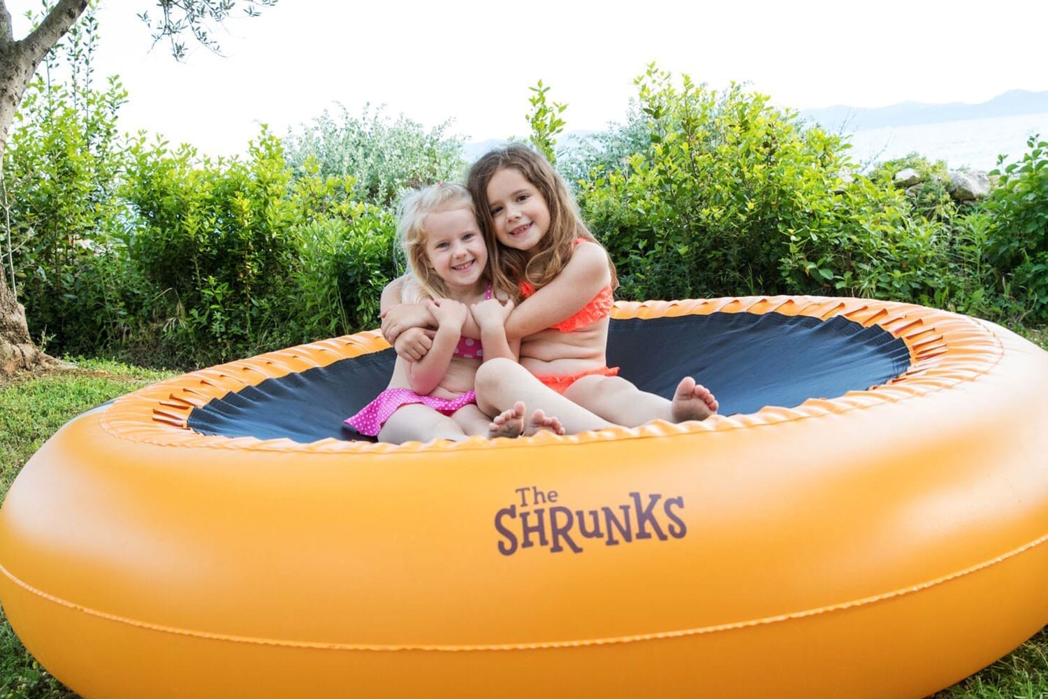Orange The Shrunks Inflatable 2-in-1 Safety Bouncer Pool Portable Indoor or Outdoor Use with Soft Bounce for Toddlers Safety Renewed 72 x 72 inches 
